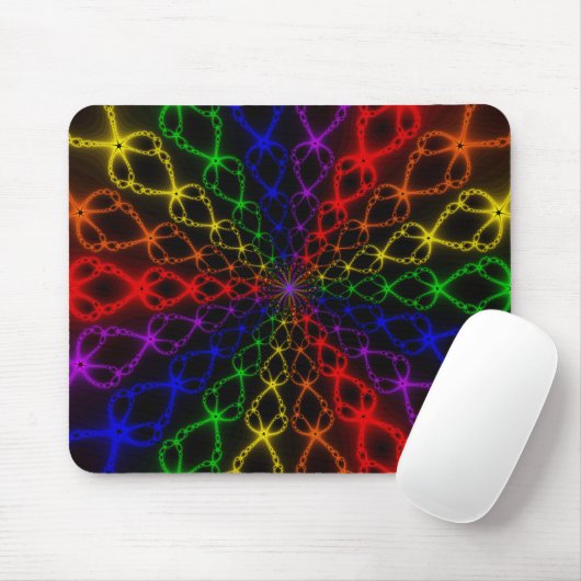 Newton Rainbow | Rainbow Fractal Art Muismat (Met muis)