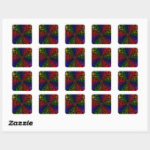 Newton Rainbow | Rainbow Fractal Art Vierkante Sticker (Vel)