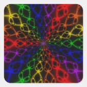Newton Rainbow | Rainbow Fractal Art Vierkante Sticker (Voorkant)