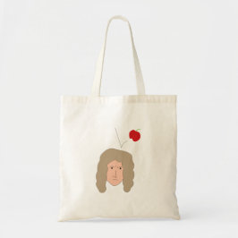Newton vallende appel zwaartekracht grap grappige  tote bag
