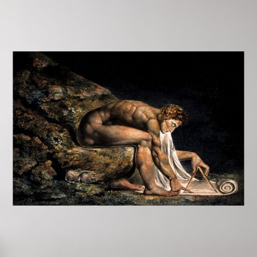 Newton William Blake Masonic Painting Poster Print (Voorkant)