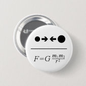 Newton's Law Of Gravitation Ronde Button 5,7 Cm (Voorkant /achterkant)