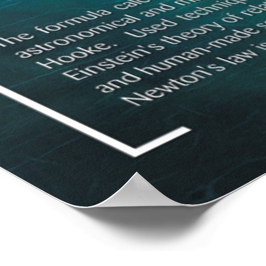 Newton's Universal Gravitation Act - Poster (Hoek)