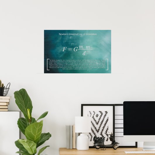 Newton's Universal Gravitation Act - Poster (Thuiskantoor)