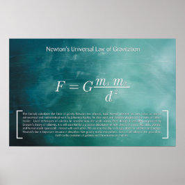 Newton's Universal Gravitation Act - Poster