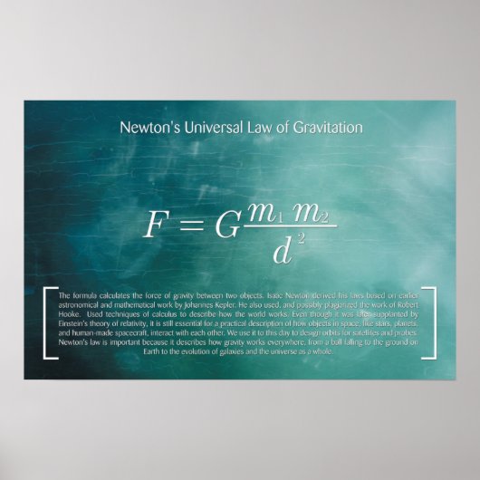 Newton's Universal Gravitation Act - Poster (Voorkant)