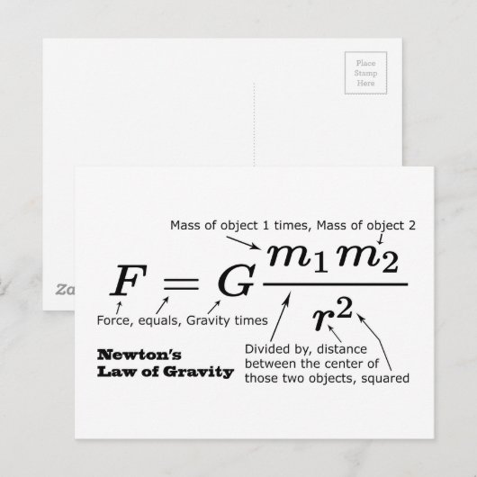 Newton's wet op de universele gezondheidszorg briefkaart (Voorkant / Achterkant)