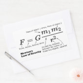 Newton's wet op de universele gezondheidszorg rechthoekige sticker (Envelop)