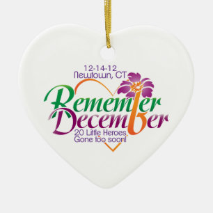 Newtown Memorial Heart Ornament