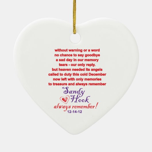 Newtown Memorial Ornament (Achterkant)