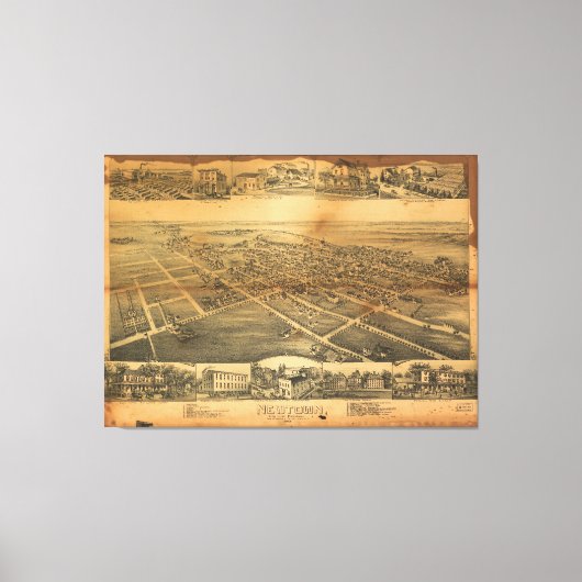 Newtown, Pennsylvania (1893) Canvas Afdruk (Voorkant)