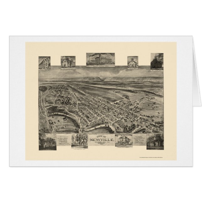 Newville, PA Panoramic Map - 1903 (Voorkant Horizontaal)