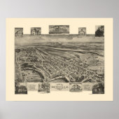 Newville, PA Panoramic Map - 1903 Poster (Voorkant)