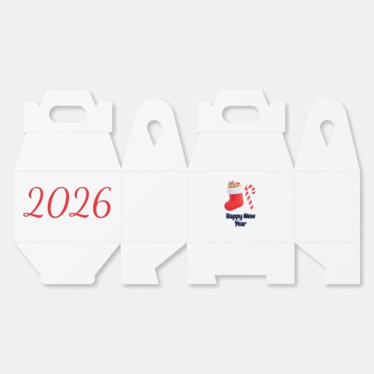 newyear gift box bedankdoosjes (Ongevouwen)