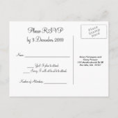 NewYearsEve RSVP-kaart Uitnodiging Briefkaart (Achterkant)