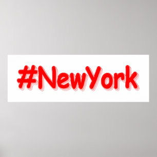 "#NewYork " Cute Design. Bestel nu Poster