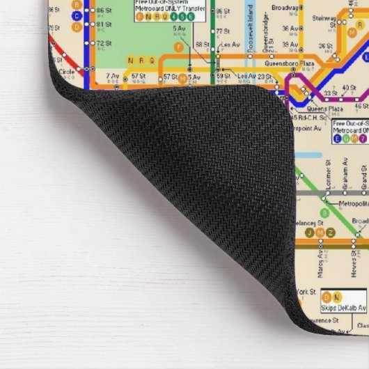Newyork-metro Mousepad Muismat (Hoek)