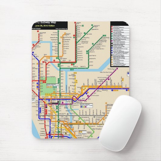 Newyork-metro Mousepad Muismat (Met muis)