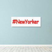 "#NewYorker " Cute Design. Bestel nu Canvas Afdruk (Insitu (Houten vloer))