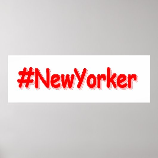 "#NewYorker " Cute Design. Bestel nu Poster (Voorkant)