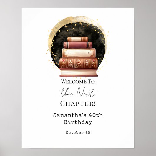 Next Chapter 40th Birthday Signature Poster (Voorkant)