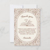 Next Chapter Book Floral Brown Bridal Shower Bedankkaart (Voorkant)
