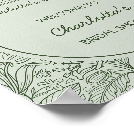 Next Chapter Book Theme Bridal Shower Welcome Poster (Hoek)