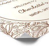 Next Chapter Brown Book Bridal Shower Welcome Poster (Hoek)