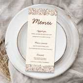 Next Chapter Floral Brown Bridal Shower Menu