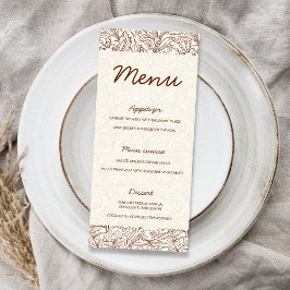 Next Chapter Floral Brown Bridal Shower Menu