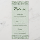 Next Chapter Floral Sage Green Bridal Shower Menu (Voorkant)