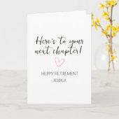 Next Chapter Personalized Retirement Gift Kaart (Gele Bloem)