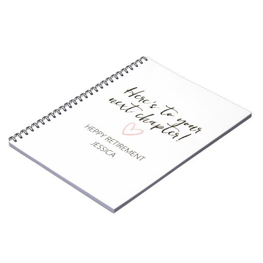 Next Chapter Personalized Retirement Gift Notitieboek (Linkerzijde)