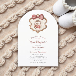 Next Chapter Watercolor Hedgehog Reading Book  Kaart