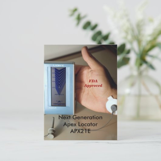 Next GenerationApex Locator APX21E. Hier. Nu. Briefkaart (Staand voorkant)