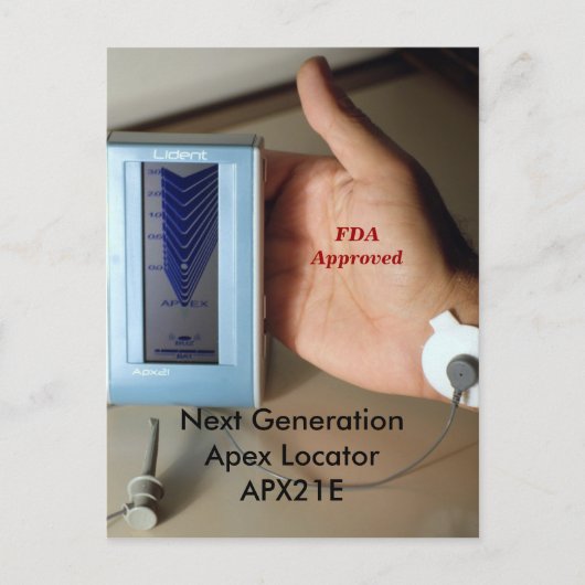Next GenerationApex Locator APX21E. Hier. Nu. Briefkaart (Voorkant)