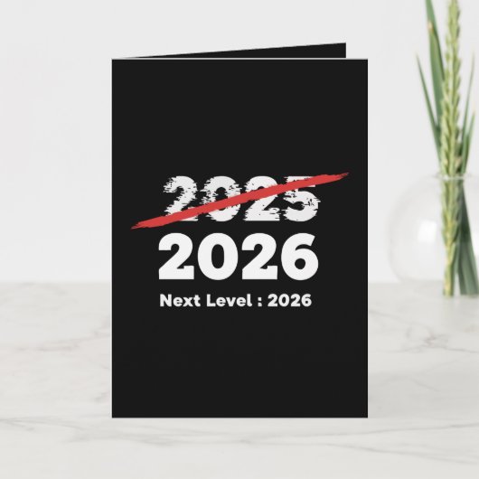Next Level 2026 | Funny Goodbye 2025 New Year's Feestdagen Kaart (Voorkant)