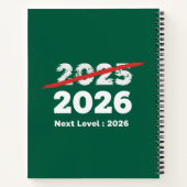 Next Level 2026 | Funny Goodbye 2025 New Year's  Notitieboek (Achterkant)