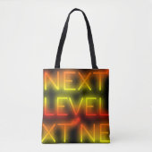 Next Level Arizona Sunset Large Neon Zwart Tote Bag (Voorkant)