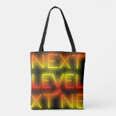 Next Level Arizona Sunset Large Neon Zwart Tote Bag (Achterkant)