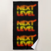 Next Level Arizona Sunset Neon Zwart Strandlaken (Voorkant)