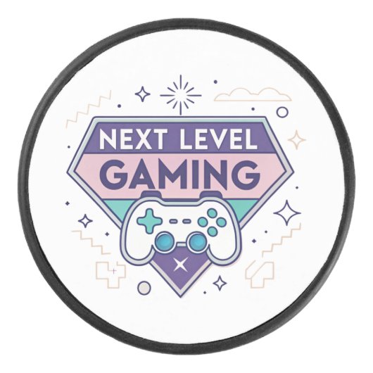 Next Level Gaming Retro Controller Pastel Gamer Tr Hockey Puck (Voorkant)
