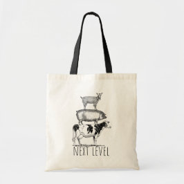 Next Level Goat Pig and Cow Sports Fan Tote Bag