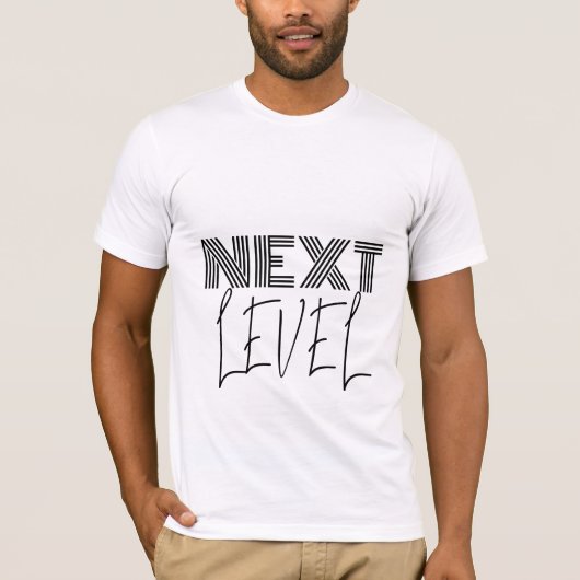 Next Level Moderne typografie T-shirt (Voorkant)
