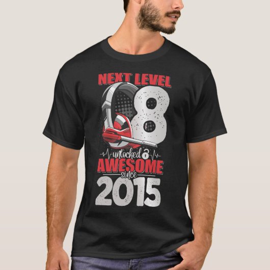Next Level Ontgrendeld 8-jarige jongen 2015 Headse T-shirt (Voorkant)