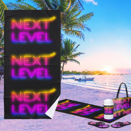 Next Level Tahiti Sunset Neon Zwart Strandlaken