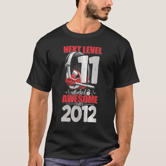 Next Level Unlocked 11 jaar oude jongen 2012 Heads T-shirt (Voorkant)