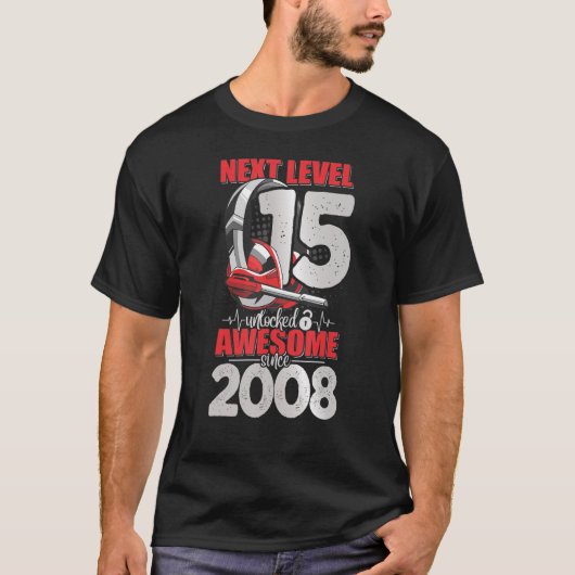Next Level Unlocked 15 jaar oude jongen 2008 Heads T-shirt (Voorkant)