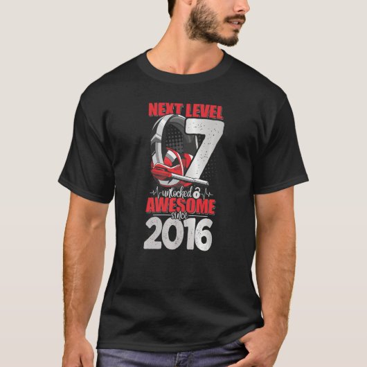 Next Level Unlocked 7 jaar Old Boy 2016 Headset Ga T-shirt (Voorkant)