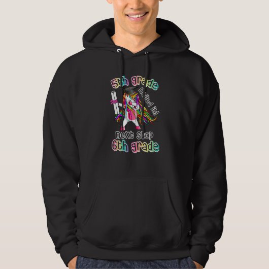 Next stop 5th grade 4th grade nailed it Graduation Hoodie (Voorkant)